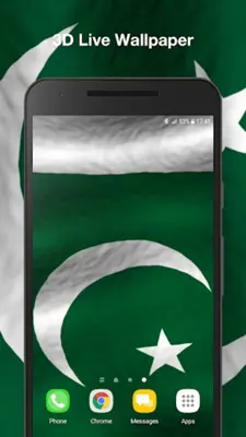 3D Pakistan Flag Live Wallpaper android App screenshot 2